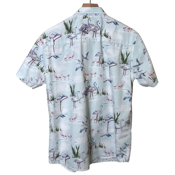 VSTR Premium Flamingo Short Sleeve Button Down, M - Picture 2 of 7